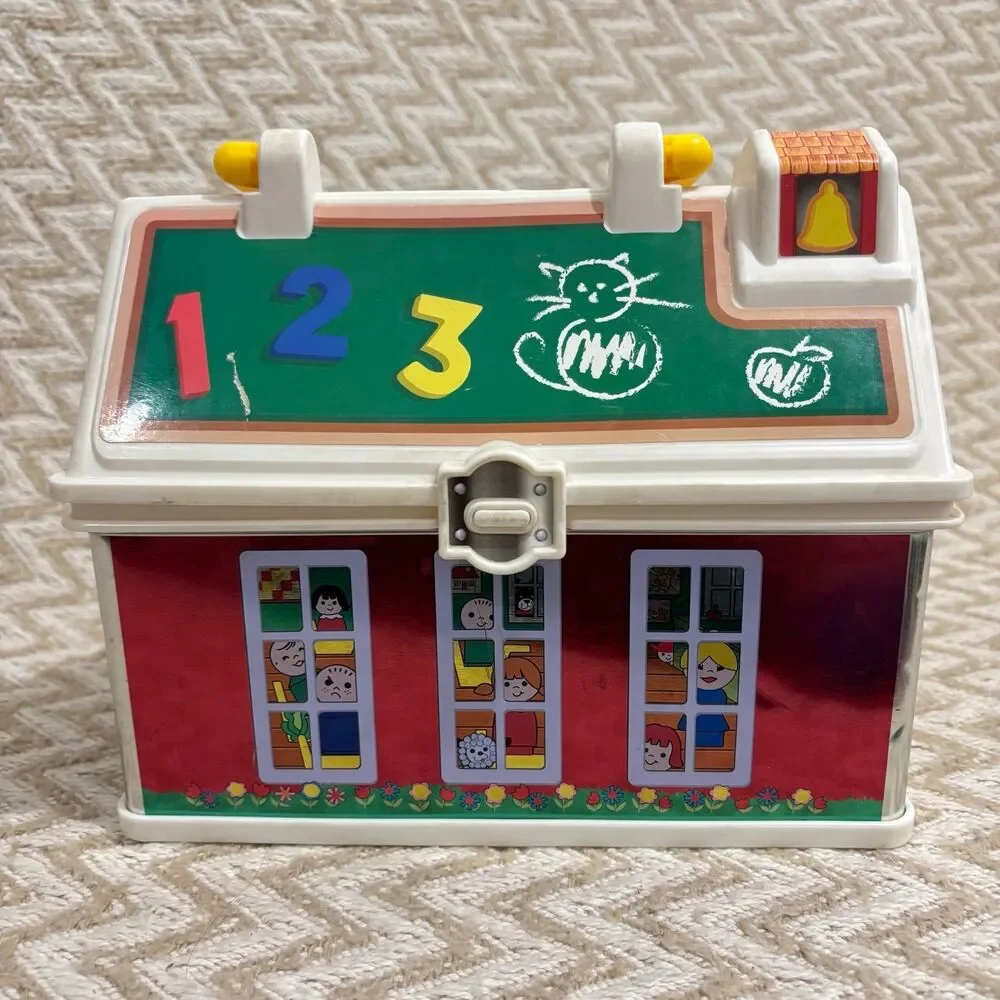 Fisher Price Little People School House Lunch Box Case - Picture 1 of 10